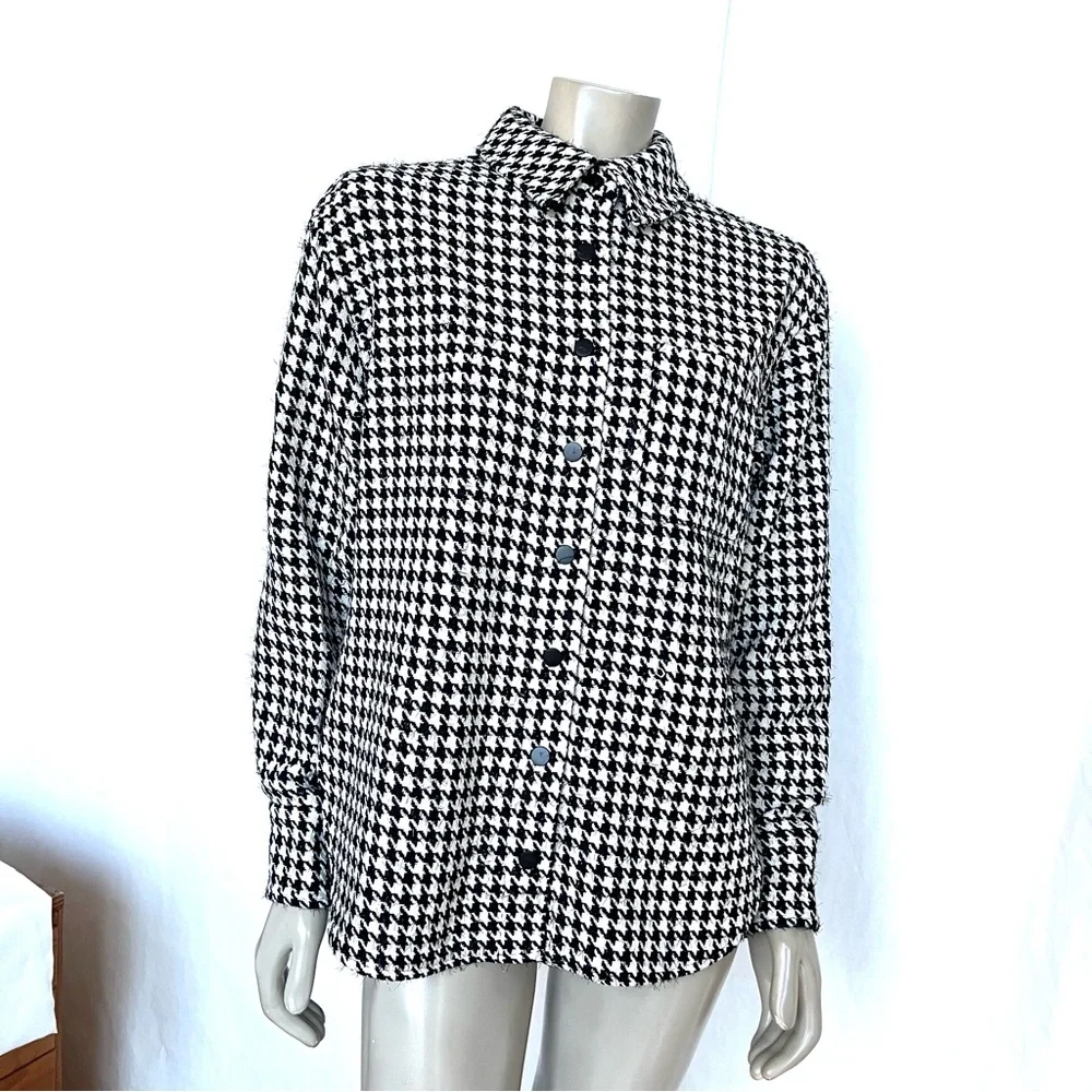 WAYF Women’s Houndstooth Shirt, Jacket - Picture 6 of 16